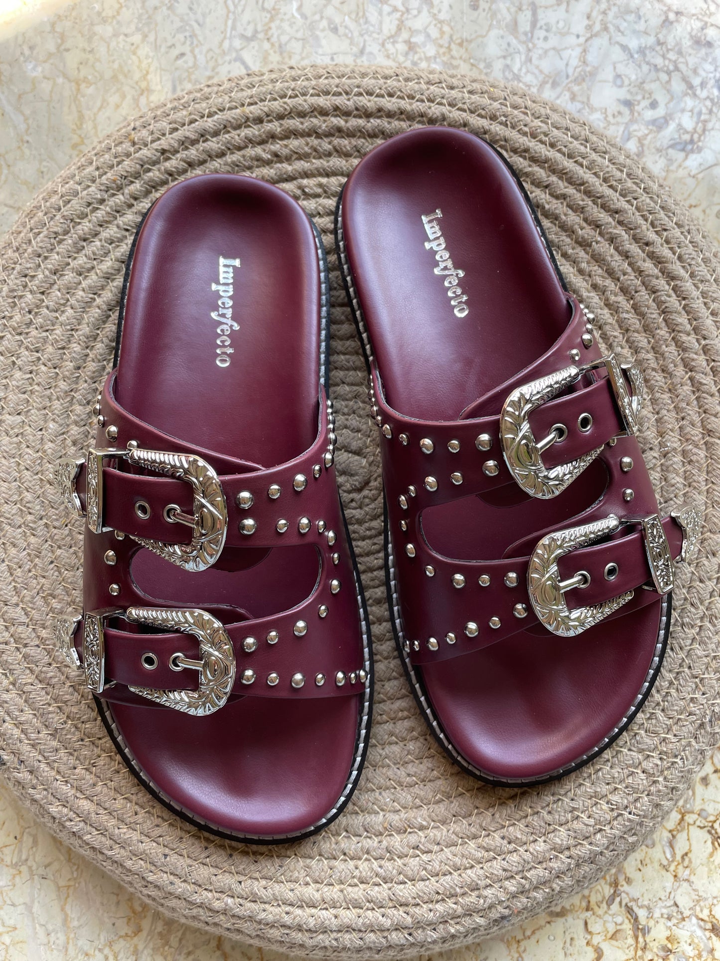 Taylor Swift Slider Sandals - Maroon