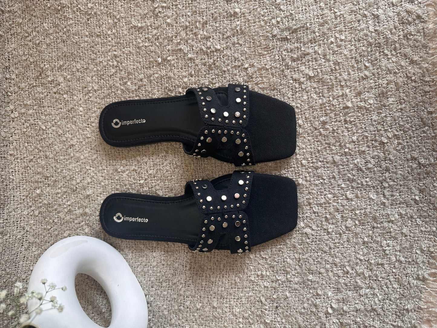 All New Denim Sliders - Black-Imperfecto USA