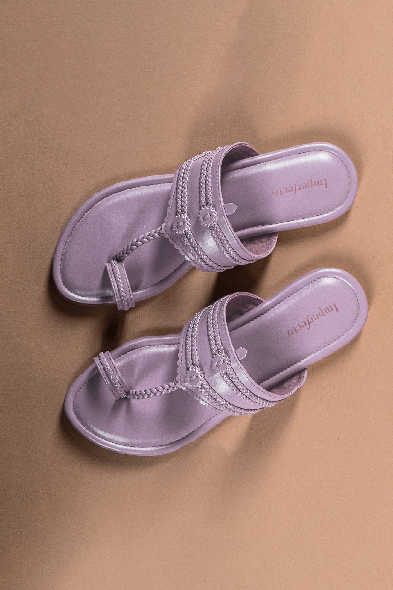 Lilac Kolhapuri Flats-Imperfecto USA