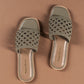 Olive Woven Sandals-Imperfecto USA