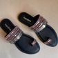 Midnight Boho Kolhapuri Flats-Imperfecto USA