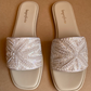 Ivory Dust Embroidery Sandals-Imperfecto USA