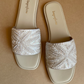 Ivory Dust Embroidery Sandals-Imperfecto USA