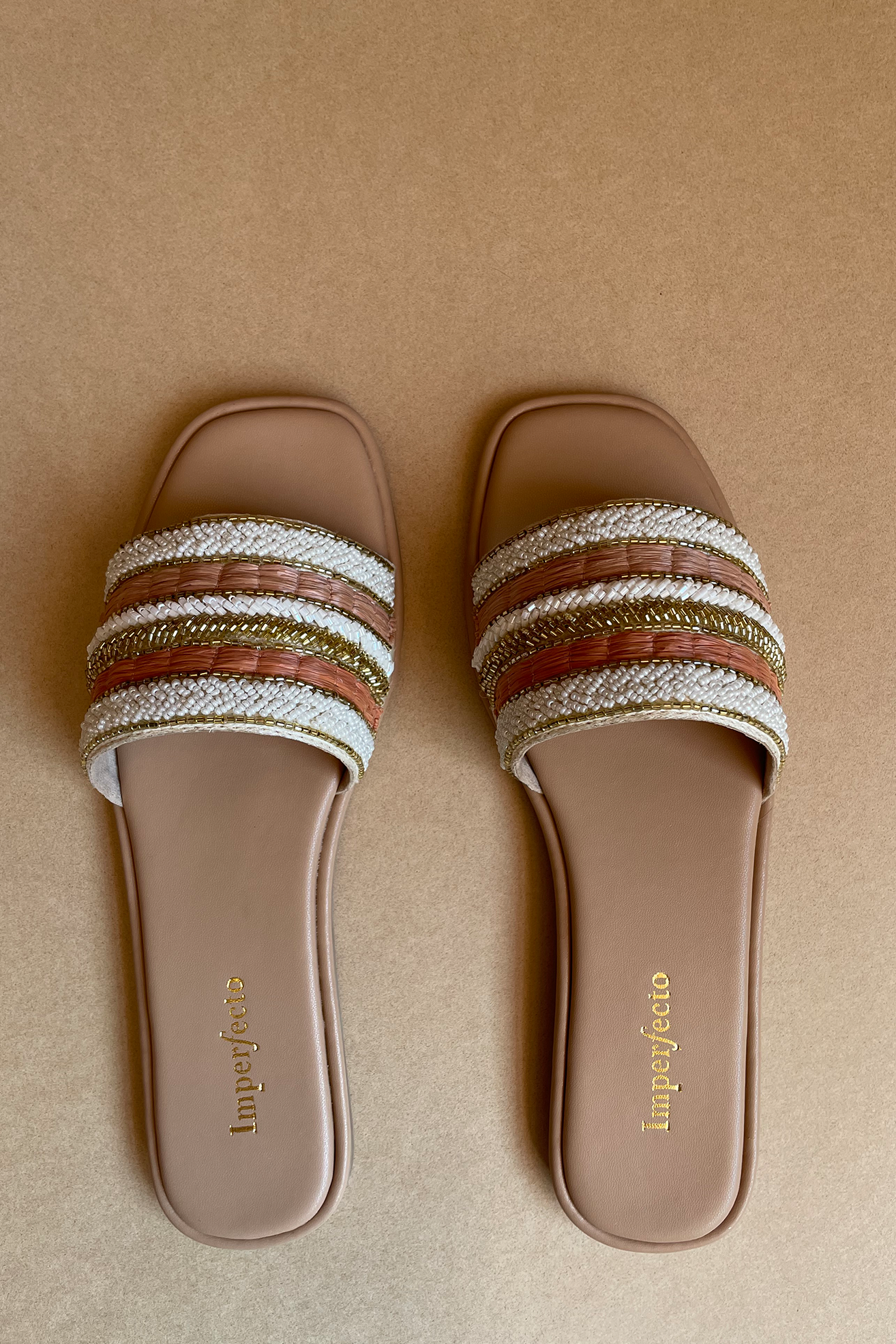 Coral Crush Embroidered Sandals-Imperfecto USA