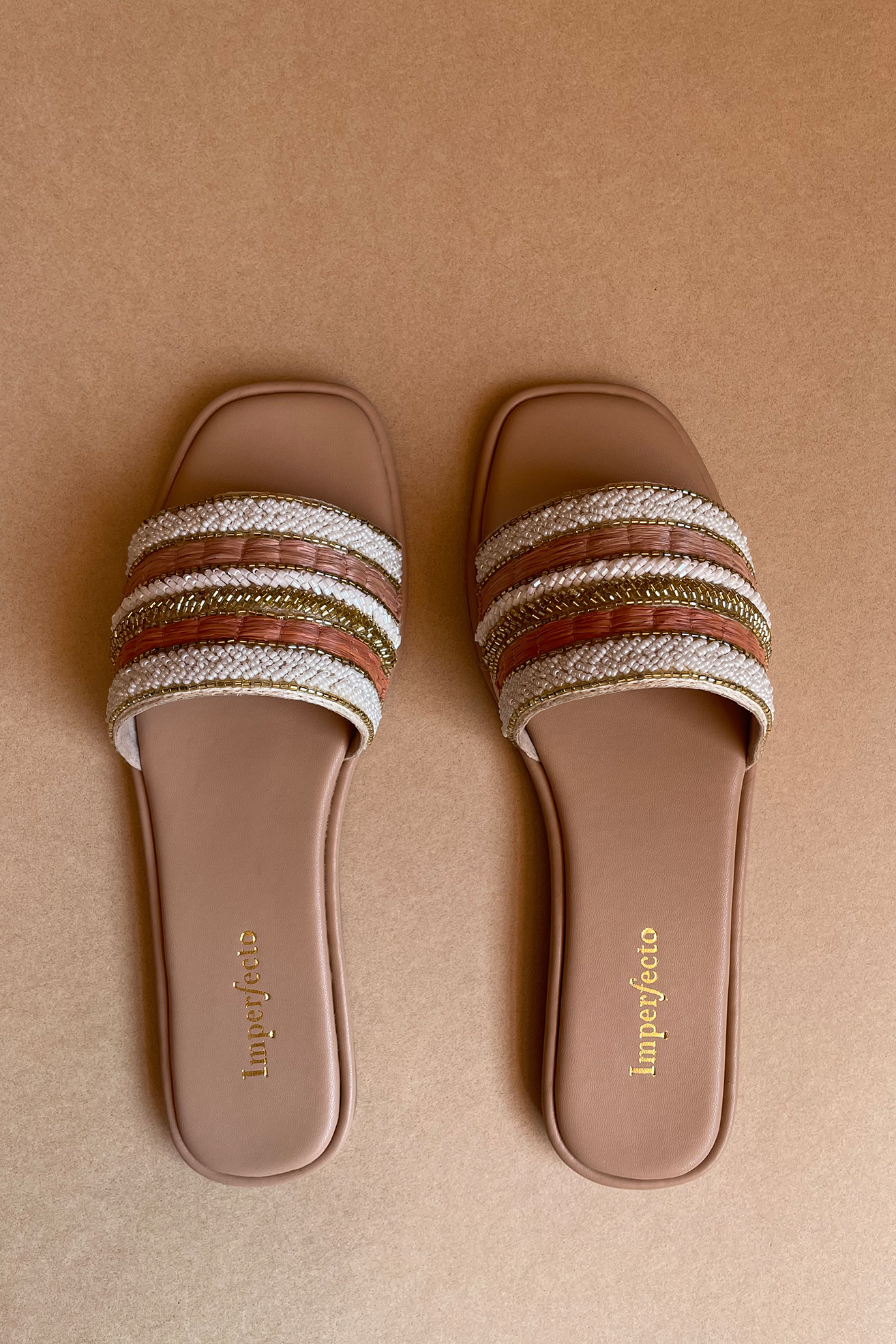 Coral Crush Embroidered Sandals-Imperfecto USA