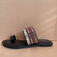 Midnight Boho Kolhapuri Flats-Imperfecto USA