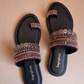 Midnight Boho Kolhapuri Flats-Imperfecto USA