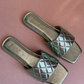 Metallic Quilted Sandals-Imperfecto USA