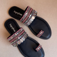 Midnight Boho Kolhapuri Flats-Imperfecto USA