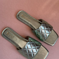 Metallic Quilted Sandals-Imperfecto USA