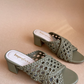 Olive Woven Heels-Imperfecto USA