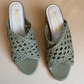 Olive Woven Heels-Imperfecto USA