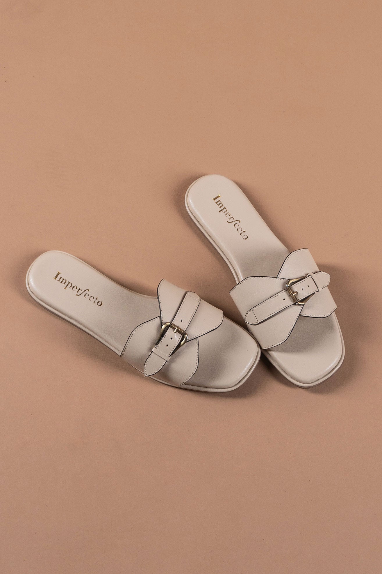 Ivory Chic Buckle Sandals-Imperfecto USA