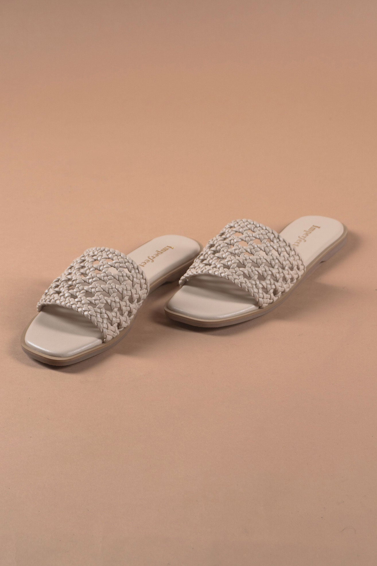 Ivory Woven Sandals-Imperfecto USA