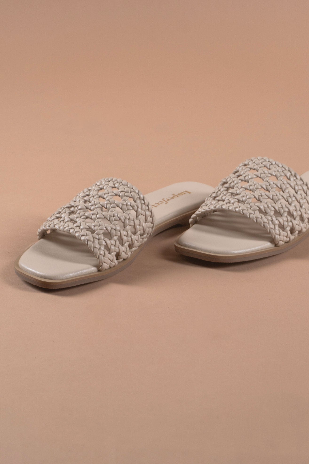 Ivory Woven Sandals-Imperfecto USA