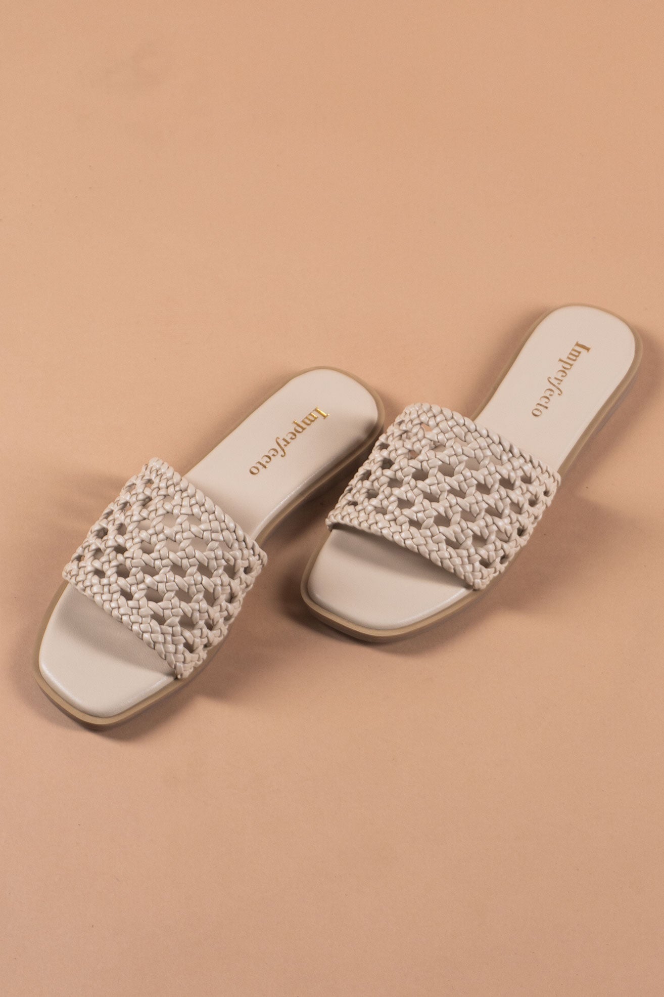 Ivory Woven Sandals-Imperfecto USA