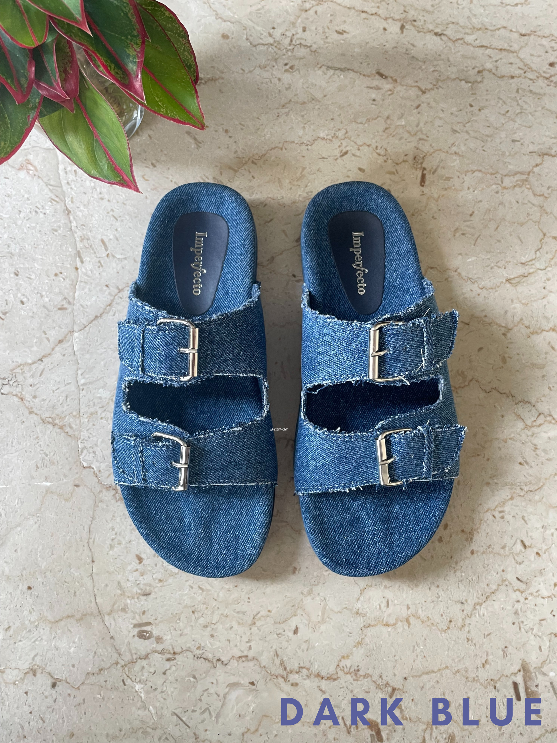 Sara Denim Sandals-Imperfecto USA