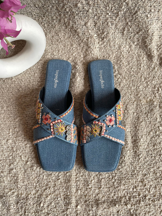 Denim Dream Sandals-Imperfecto USA