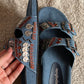 Denim Boho Embroidery Slides-Imperfecto USA