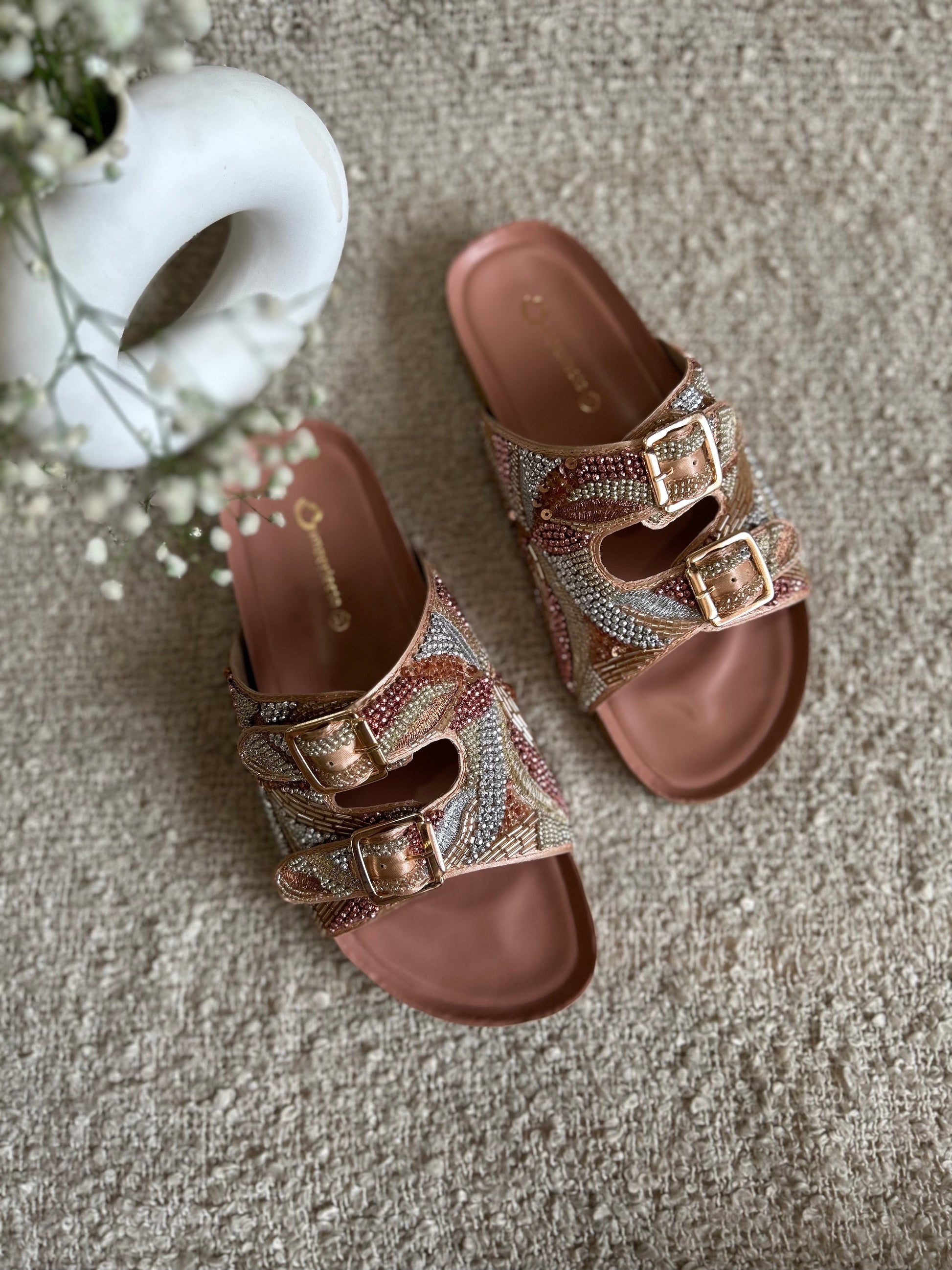 Embroidery Alia Slides-Imperfecto USA