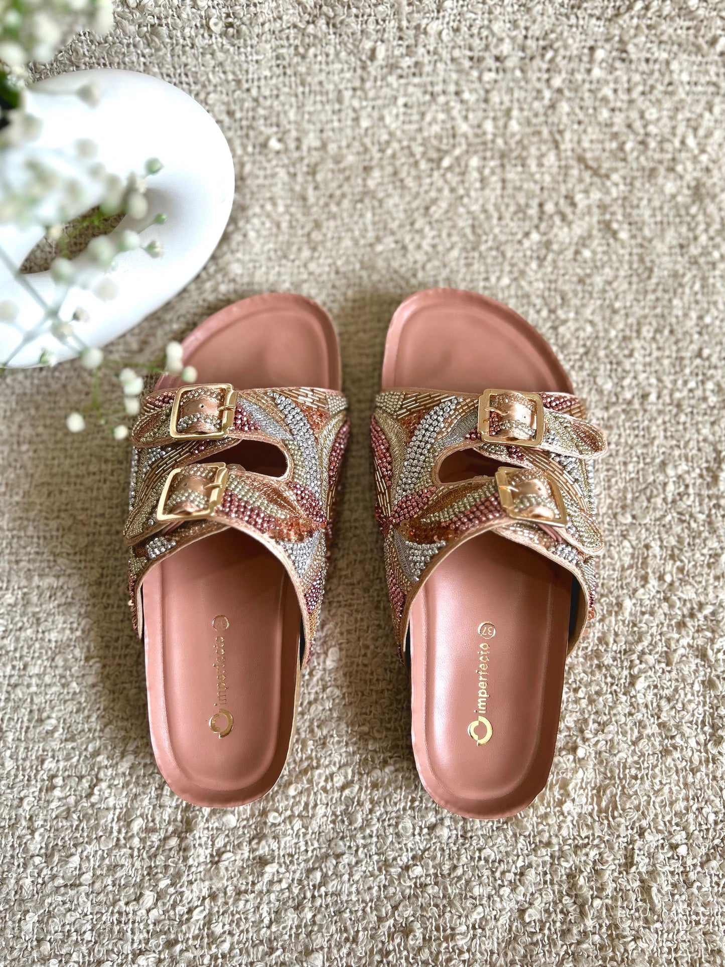 Embroidery Alia Slides-Imperfecto USA