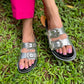 Taylor Swift Silver Buckle Sandals-Imperfecto USA