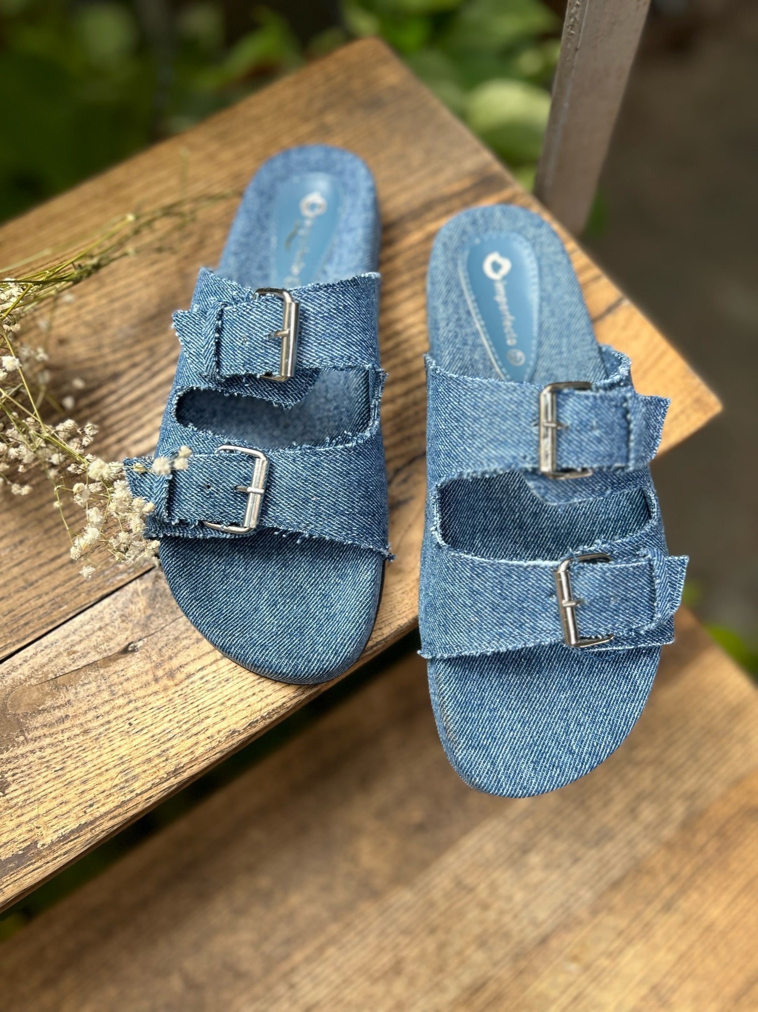 Sara Denim Sandals-Imperfecto USA