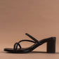 Starry Black Strappy Heels-Imperfecto USA