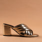 Criss Cross Gold Heels-Imperfecto USA