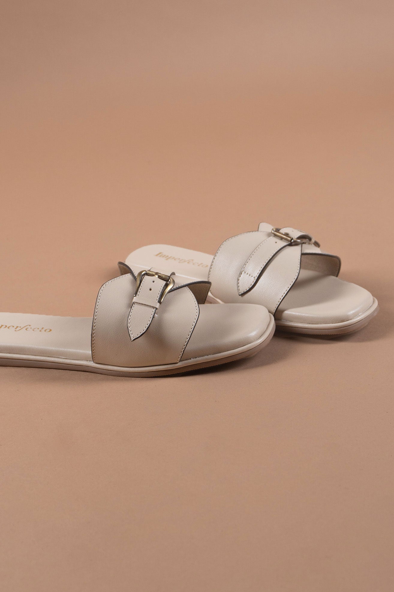 Ivory Chic Buckle Sandals-Imperfecto USA