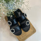 Slider Sandals With Rhinestone Buckle-Imperfecto USA